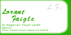 lorant faigle business card